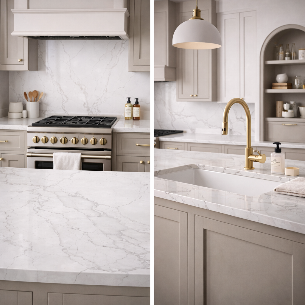 White with Gray Veins Quartz