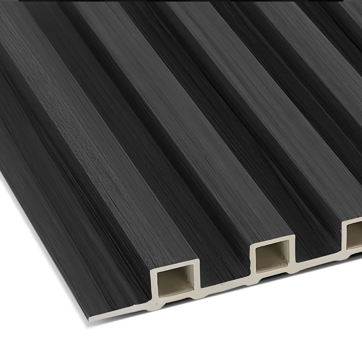 Black 170mm Hollow Fluted Wall Panels