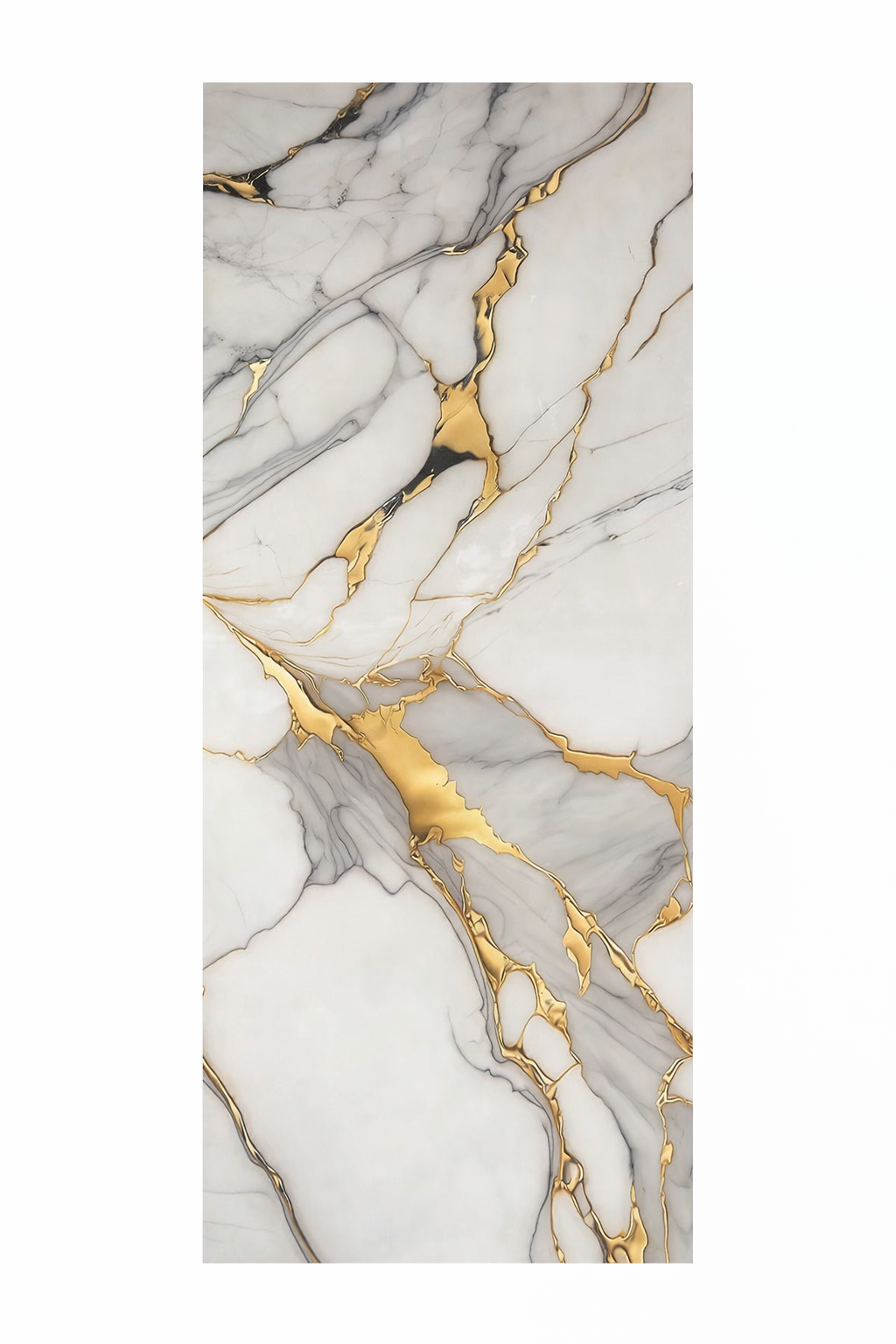 White/Gray with Gold Veins HD Print WPC Wall Panels