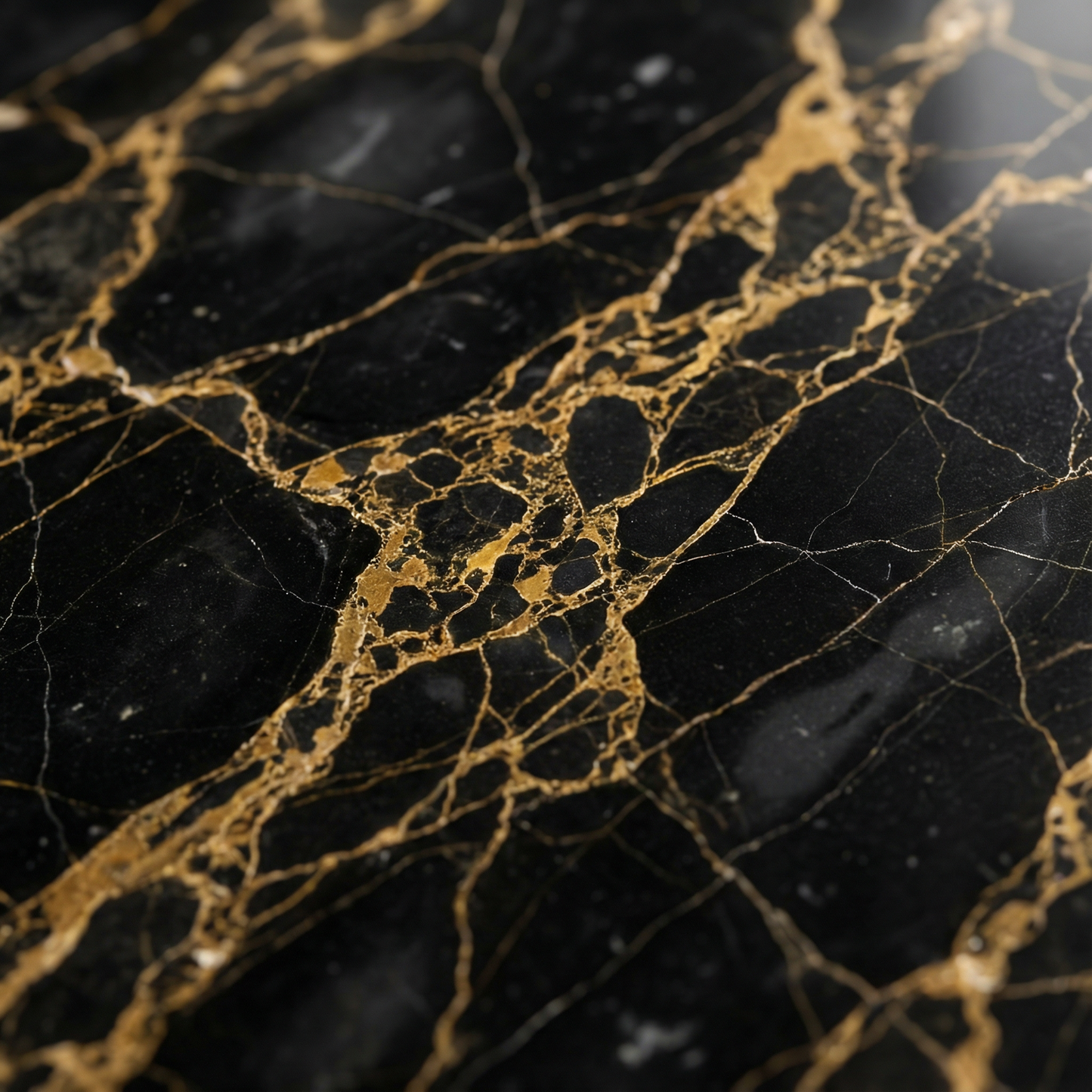 Black with Gold Veins HD Print WPC Wall Panels