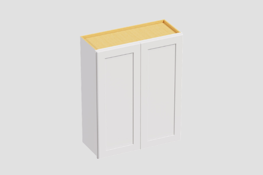 Joah Vera W3036 white shaker wall cabinet, 30 inch wide by 36 inch tall